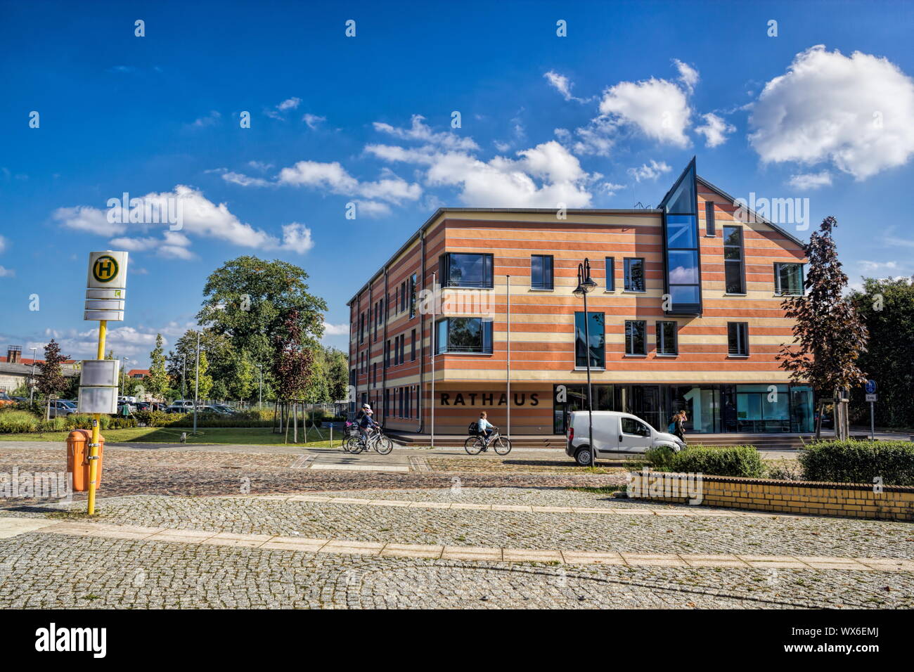 Schöneiche, Place de la Mairie Banque D'Images