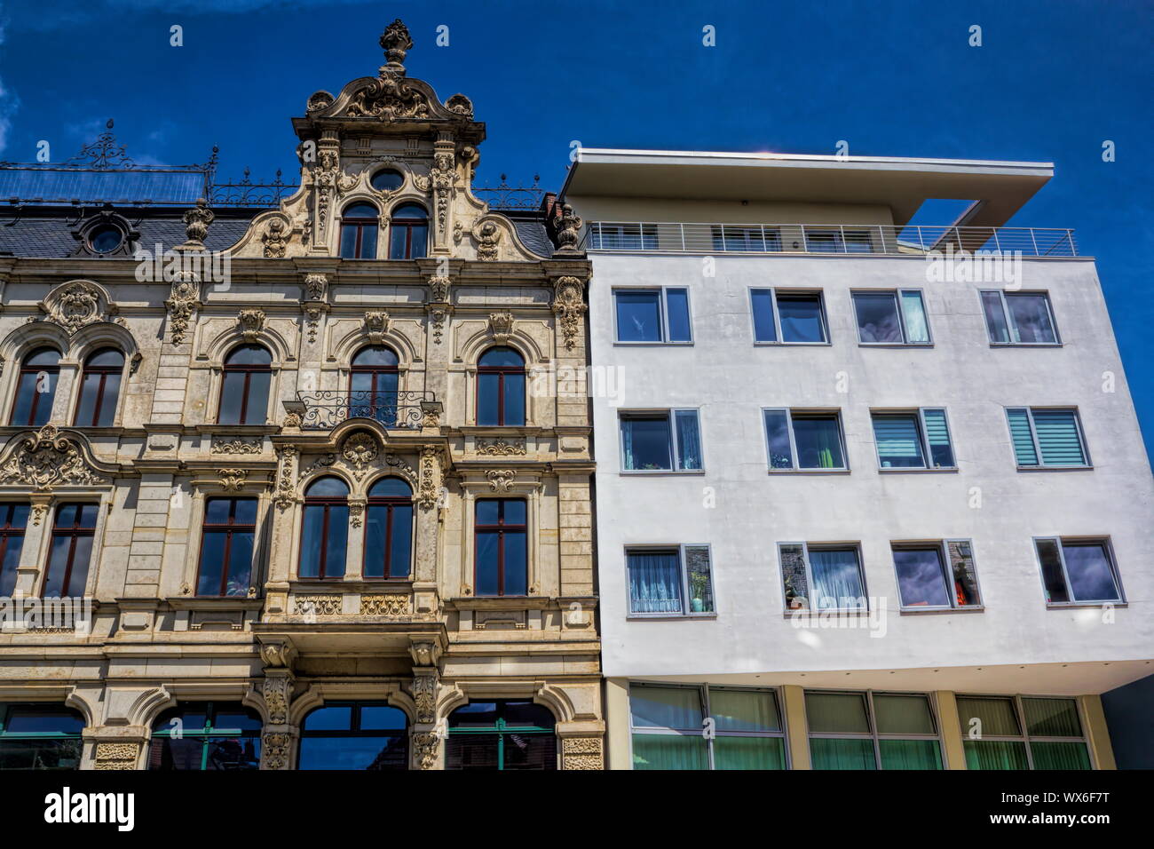 Zwickau, anciens et nouveaux Banque D'Images