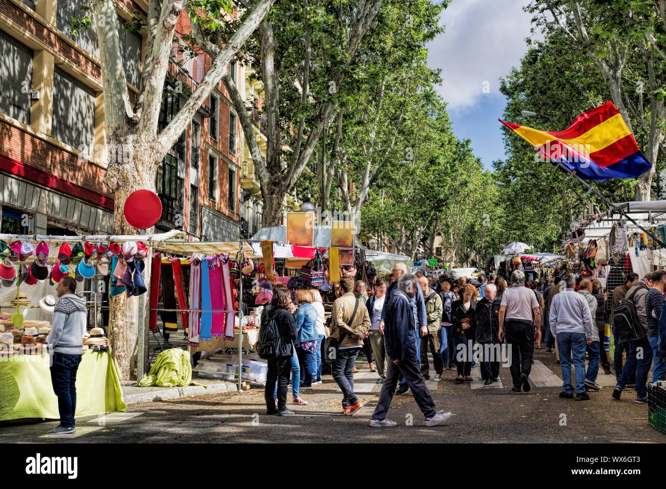 Madrid, marché El Rastro Banque D'Images