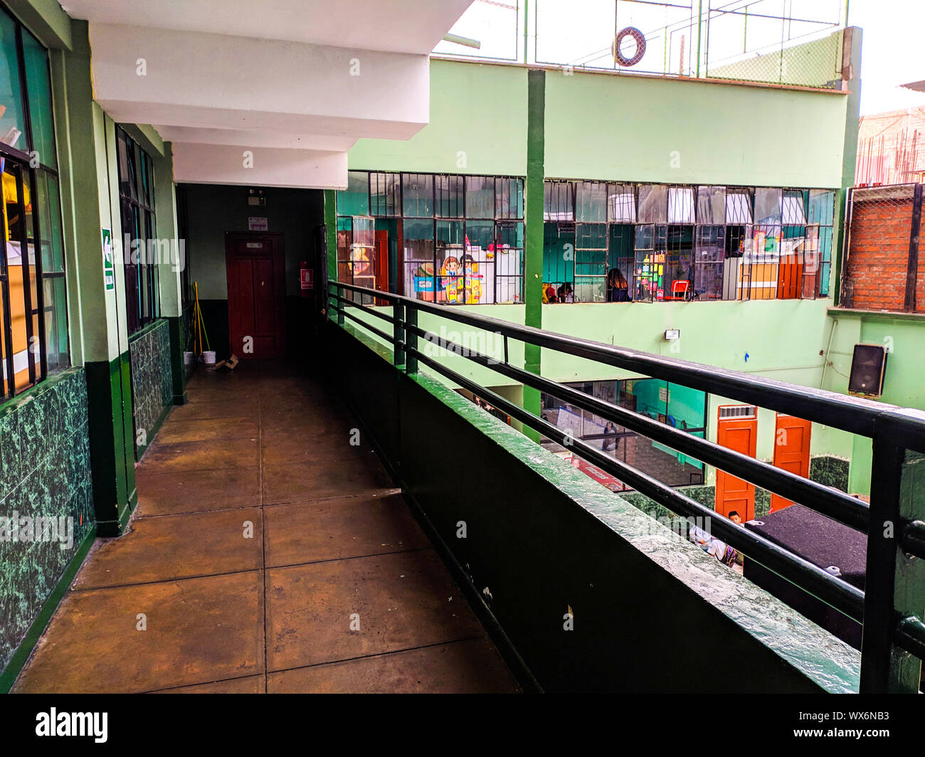 École primaire chavin dans le quartier de Breña Lima Pérou Banque D'Images