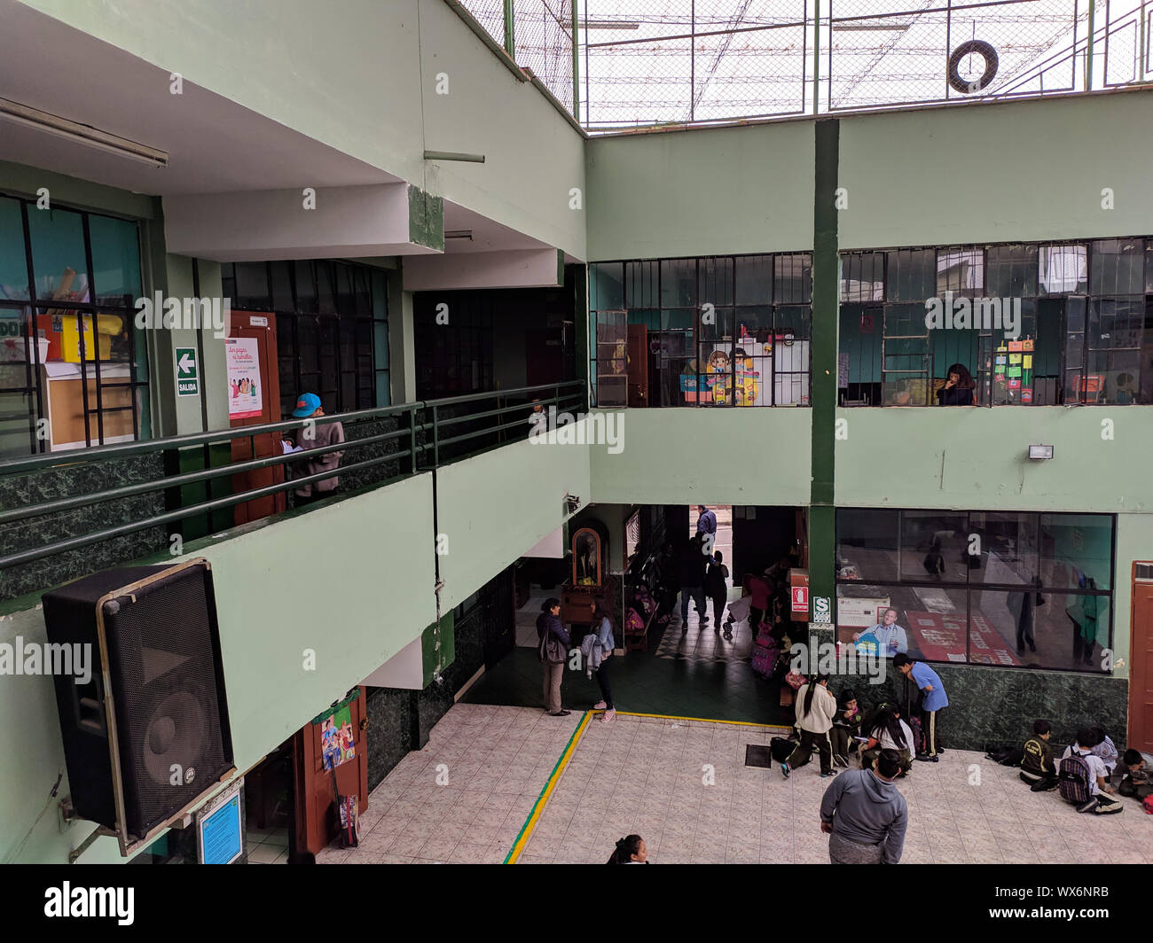 École primaire chavin dans le quartier de Breña Lima Pérou Banque D'Images