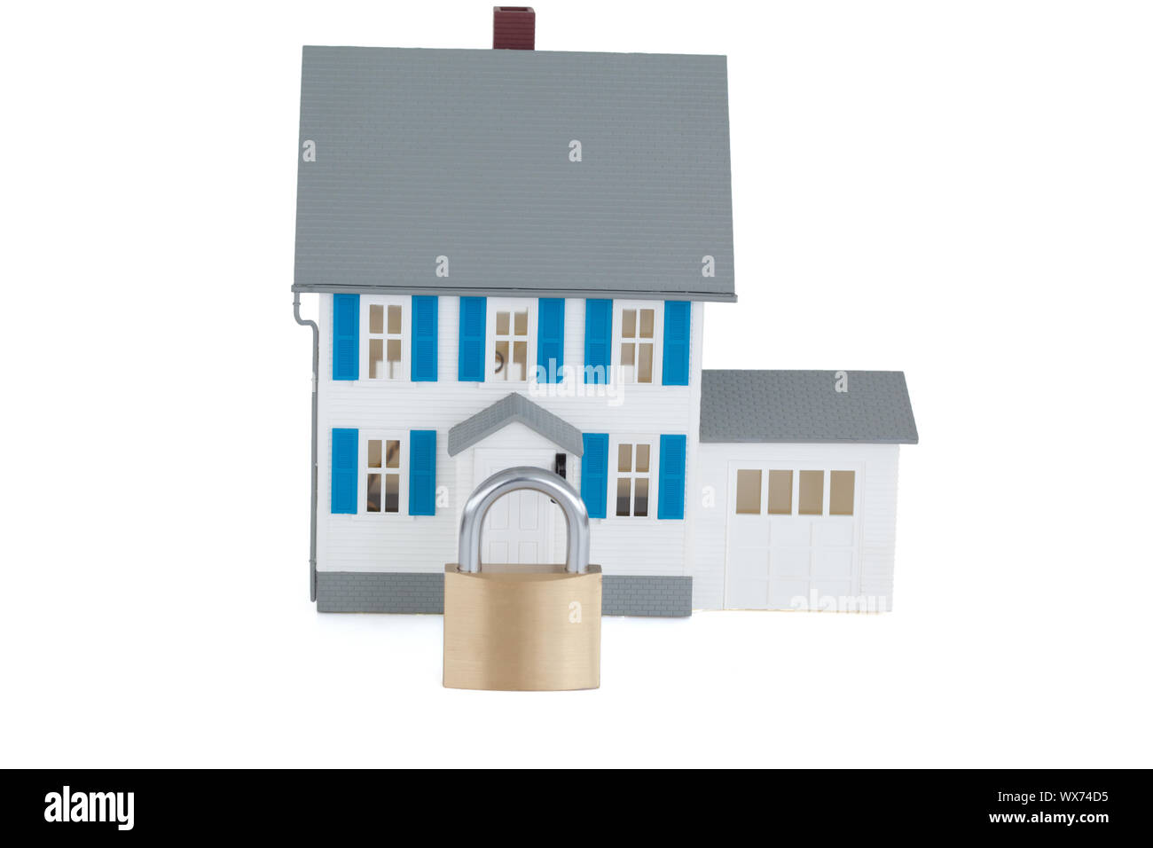 Chambre gris fixés sur un fond blanc. Banque D'Images