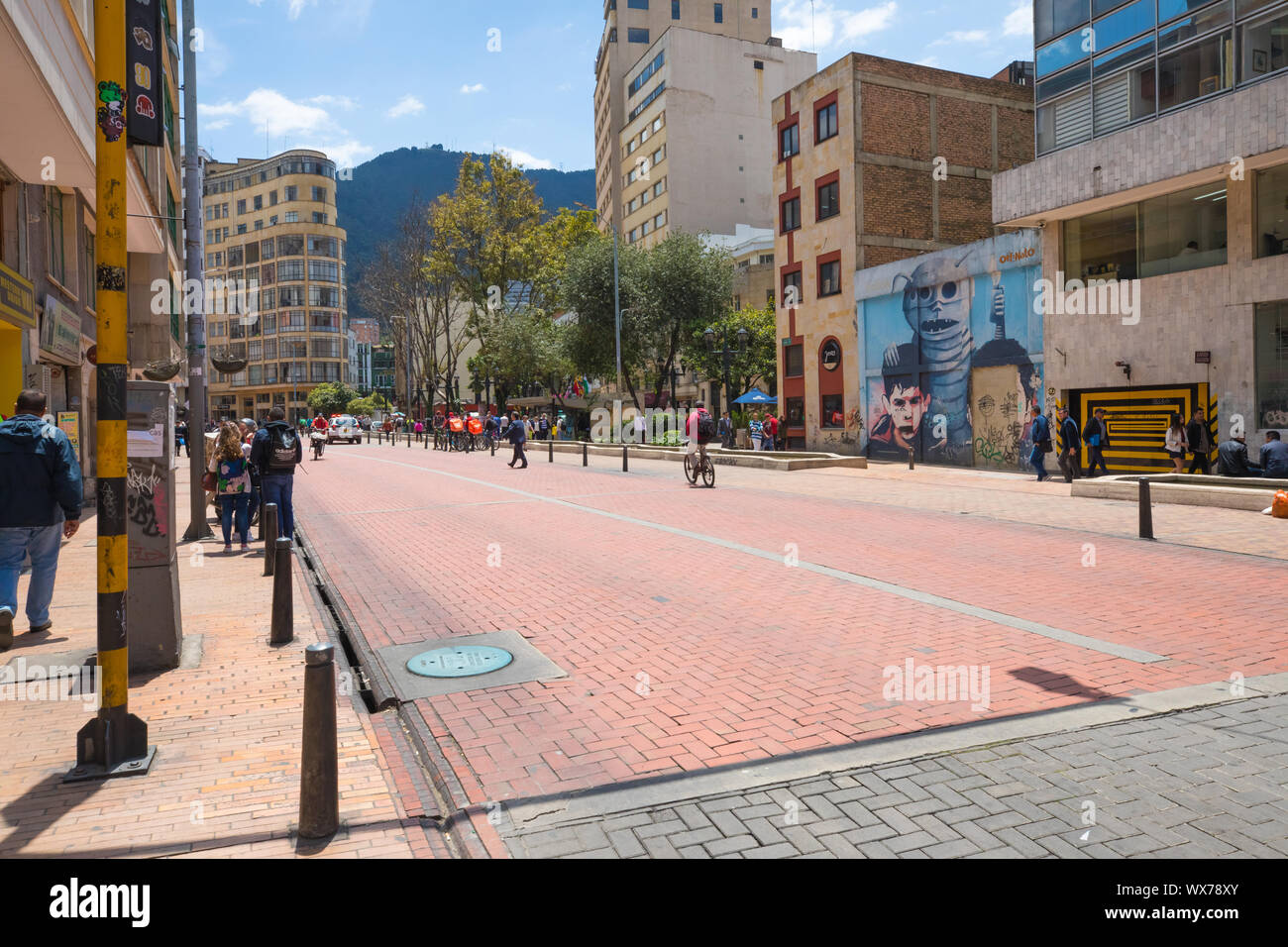 Bogota Jimenez de Quesada avenue quartier La Candelaria Banque D'Images