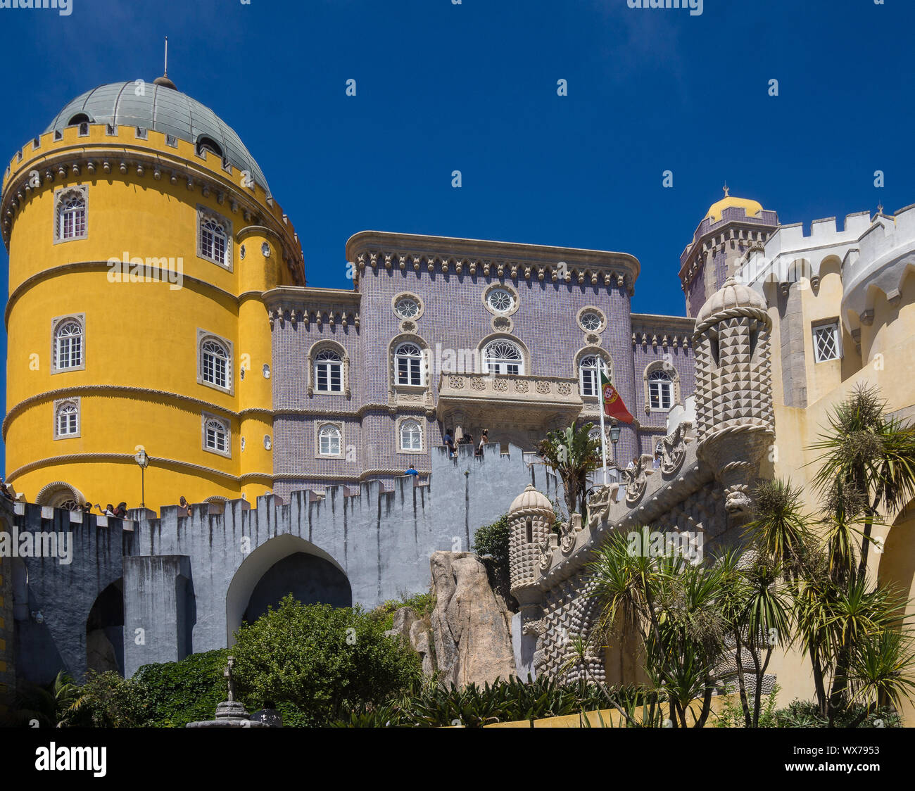 Romantique château da Pena à Sintra Banque D'Images