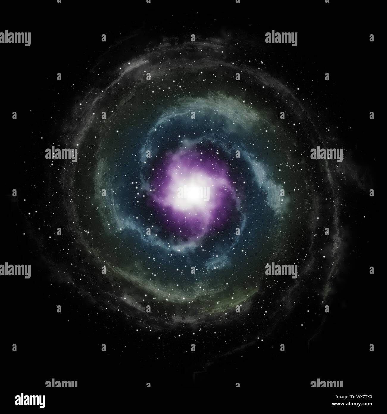 Galaxie spirale typique Banque D'Images