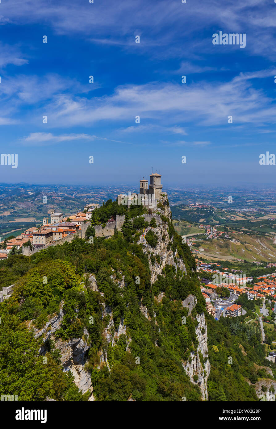 Château de San Marino - Italie Banque D'Images