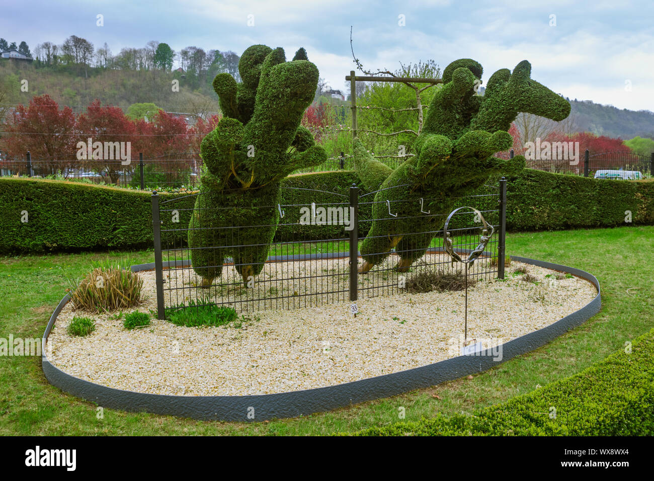 Bush en sculpture park - Durbuy Belgique Banque D'Images