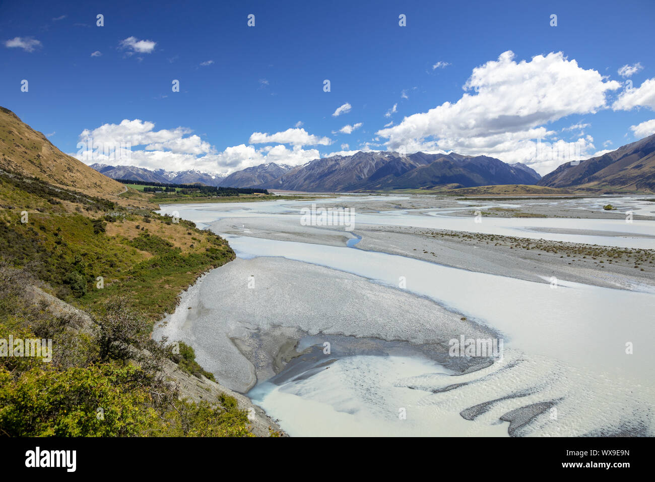 Paysage de montagne alpes du sud en Nouvelle Zélande Banque D'Images