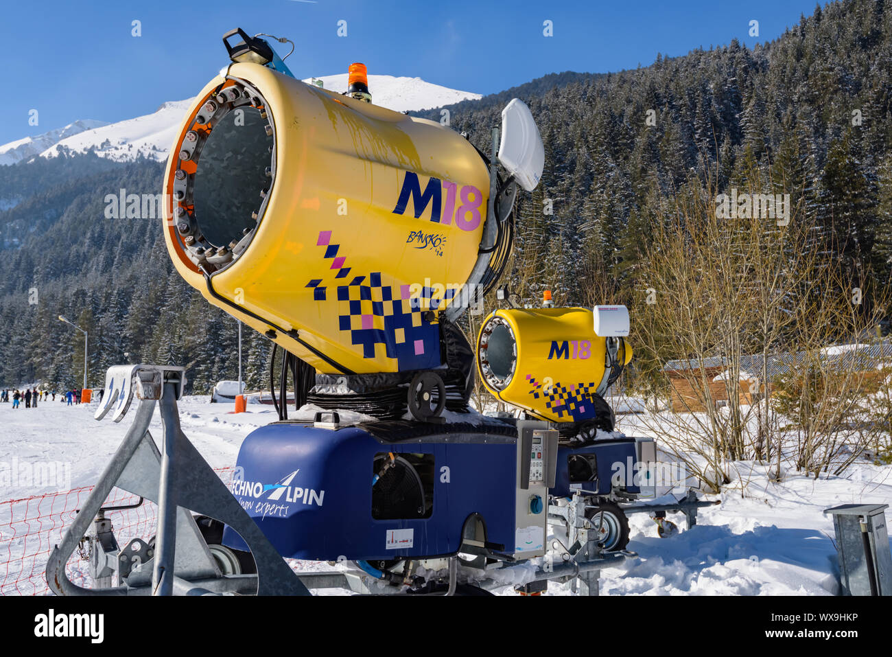 Machine à neige artificielle Banque D'Images