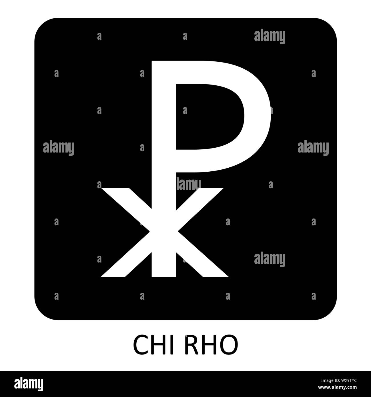 Symbole Rho Chi Illustration de Vecteur