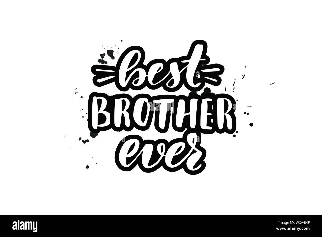 La main d'inspiration lettrage calligraphie pinceau . illustration isolé sur fond blanc Illustration de Vecteur