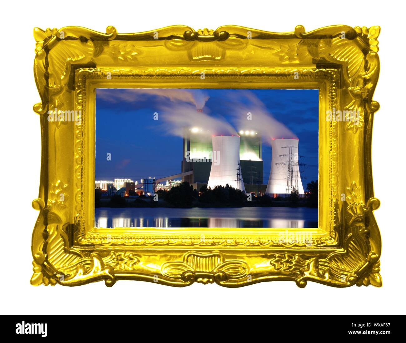 Centrale à gaz ou d'huile montrant l'approvisionnement énergétique concept Banque D'Images