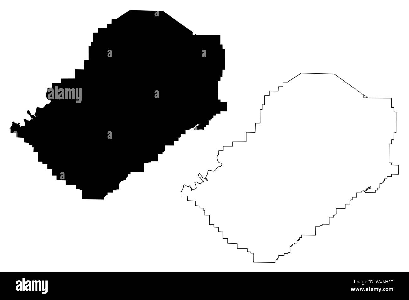 Le Comté de Jefferson, Alabama (comtés de l'Alabama, États-Unis d'Amérique,USA, États-Unis, US) map vector illustration, scribble sketch carte Jefferson Illustration de Vecteur
