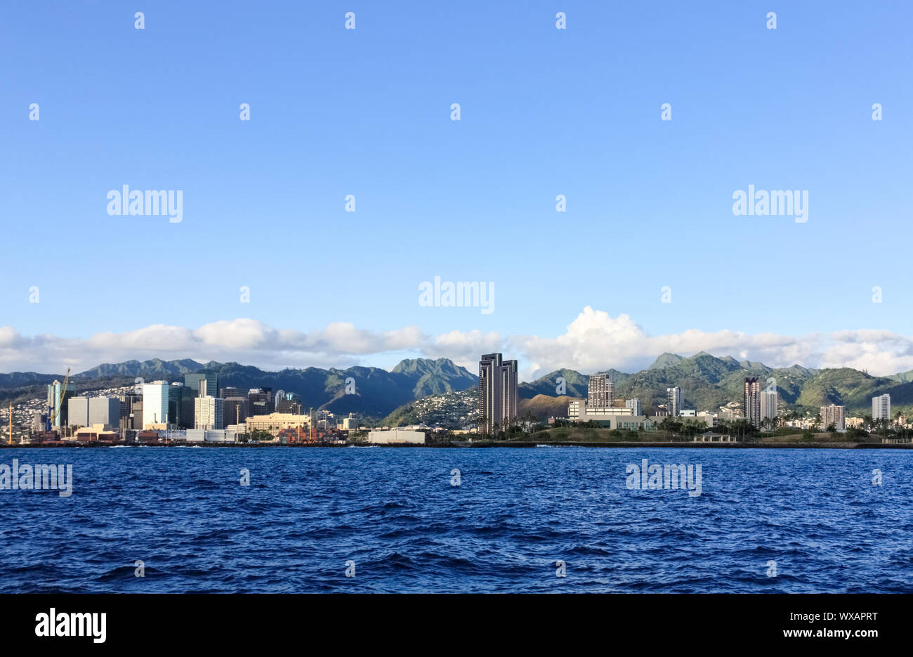 Paysage côtier Honolulu Banque D'Images