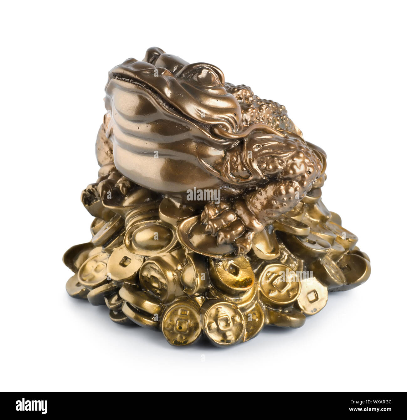 Tirelire grenouille isolé sur fond blanc Banque D'Images