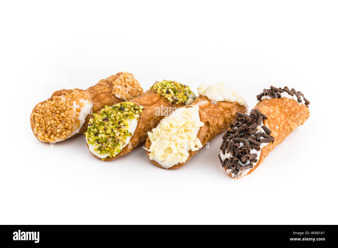 Cannoli siciliens panaché Banque D'Images