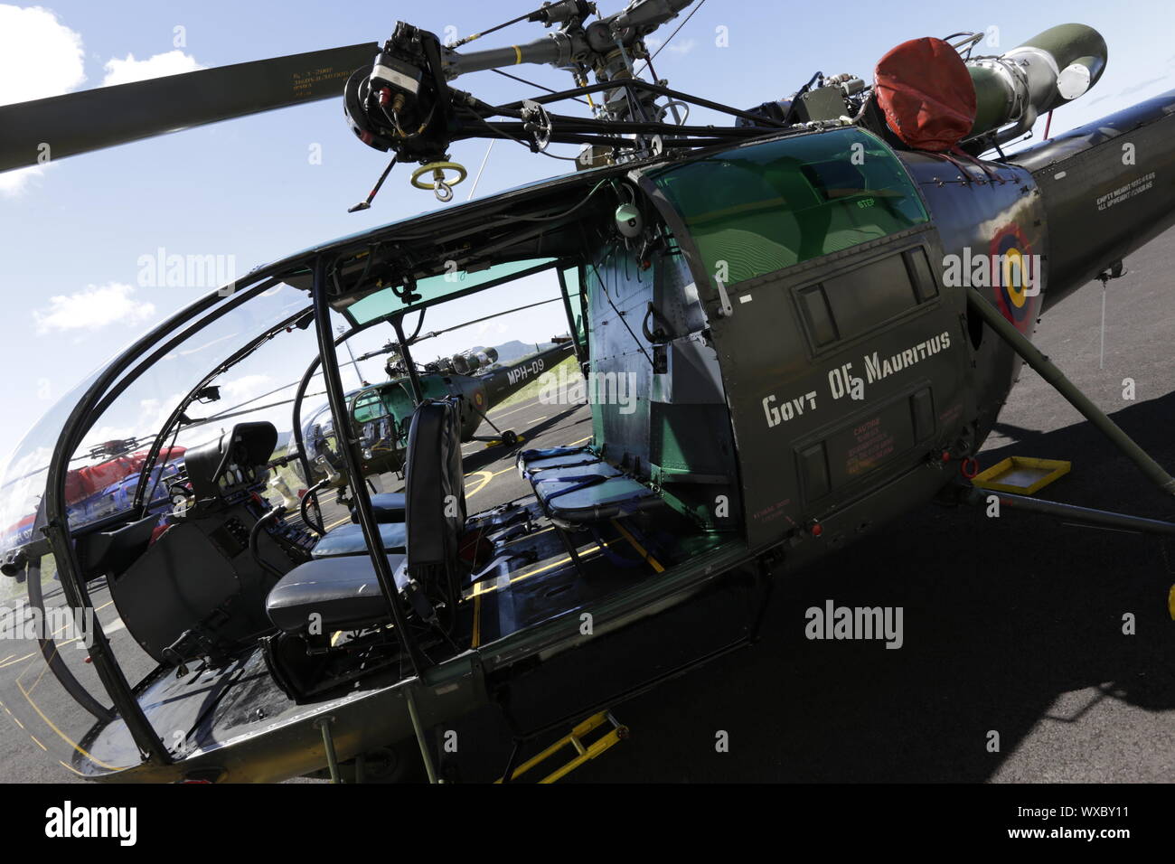SquadronMauritius hélicoptère : Police Helicopter Squadron fête son 44e anniversaire Banque D'Images