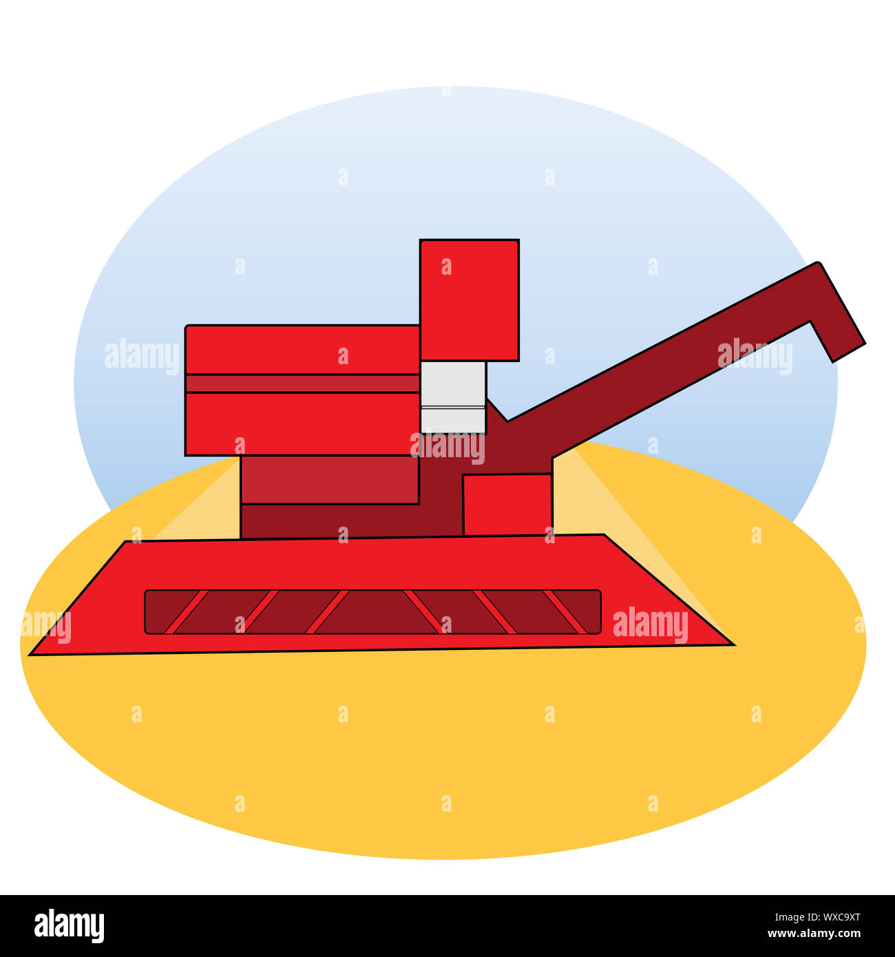 Dans le domaine des moissonneuses Banque D'Images