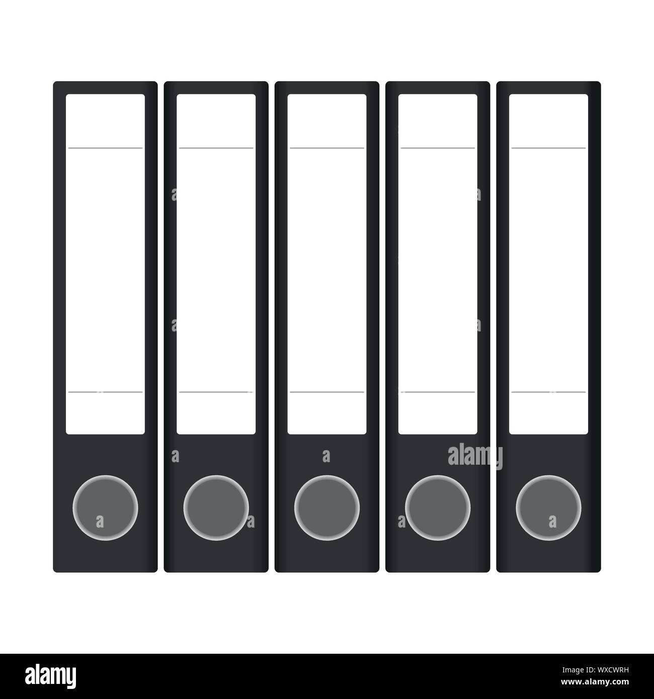 Divers fichiers colorés contre fond blanc Illustration de Vecteur