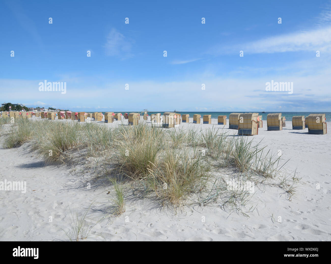 Plage de dahme à mer baltique,Schleswig-Holstein, Allemagne Banque D'Images