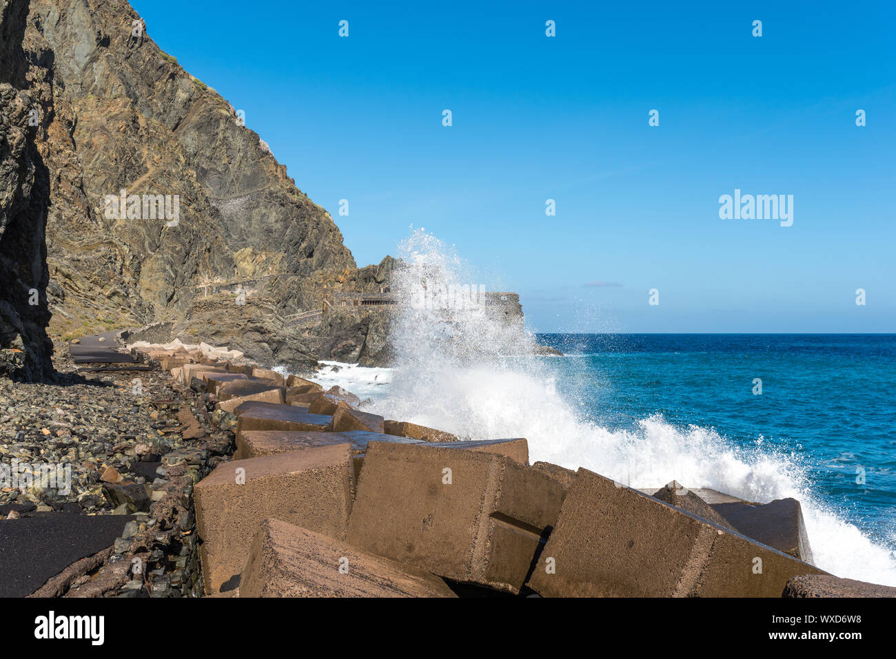 Castillo del Mar à Vallehermoso sur l'île de La Gomera, dans les îles Canaries Banque D'Images