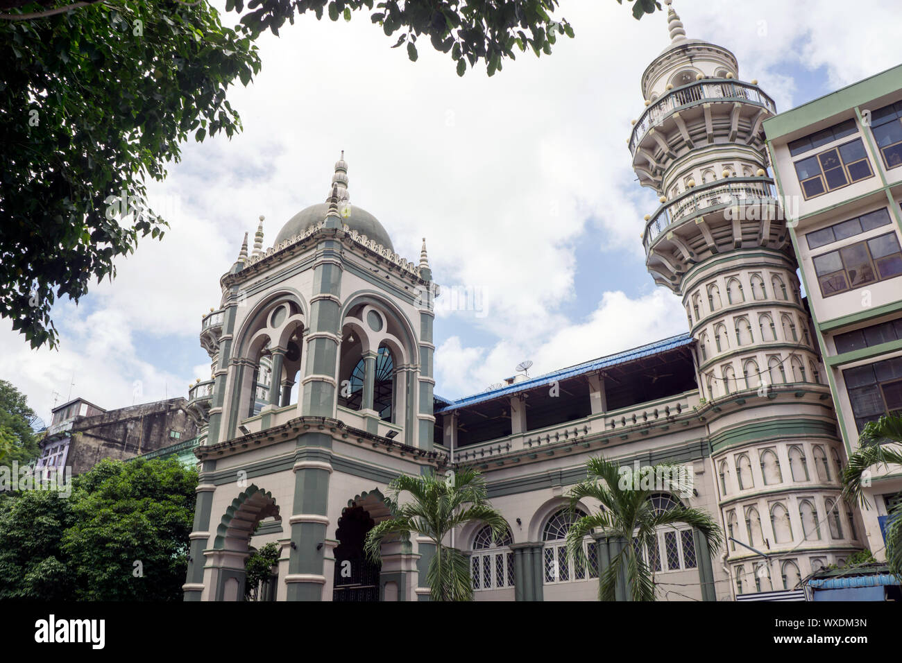 Mosquée sunnite Surti Jammah - Yangon, Myanmar Banque D'Images