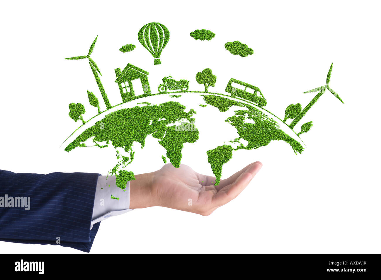 Concept d'énergie propre et de la protection de l'environnement Banque D'Images