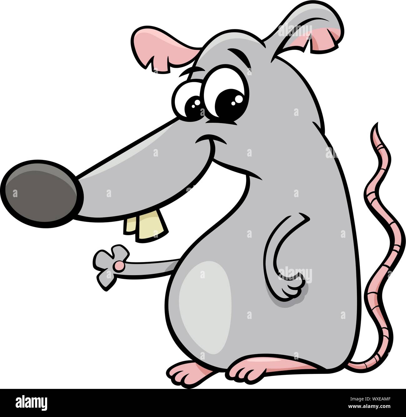 Cartoon Illustration de rat ou de souris drôle des personnages de bande dessinée Illustration de Vecteur