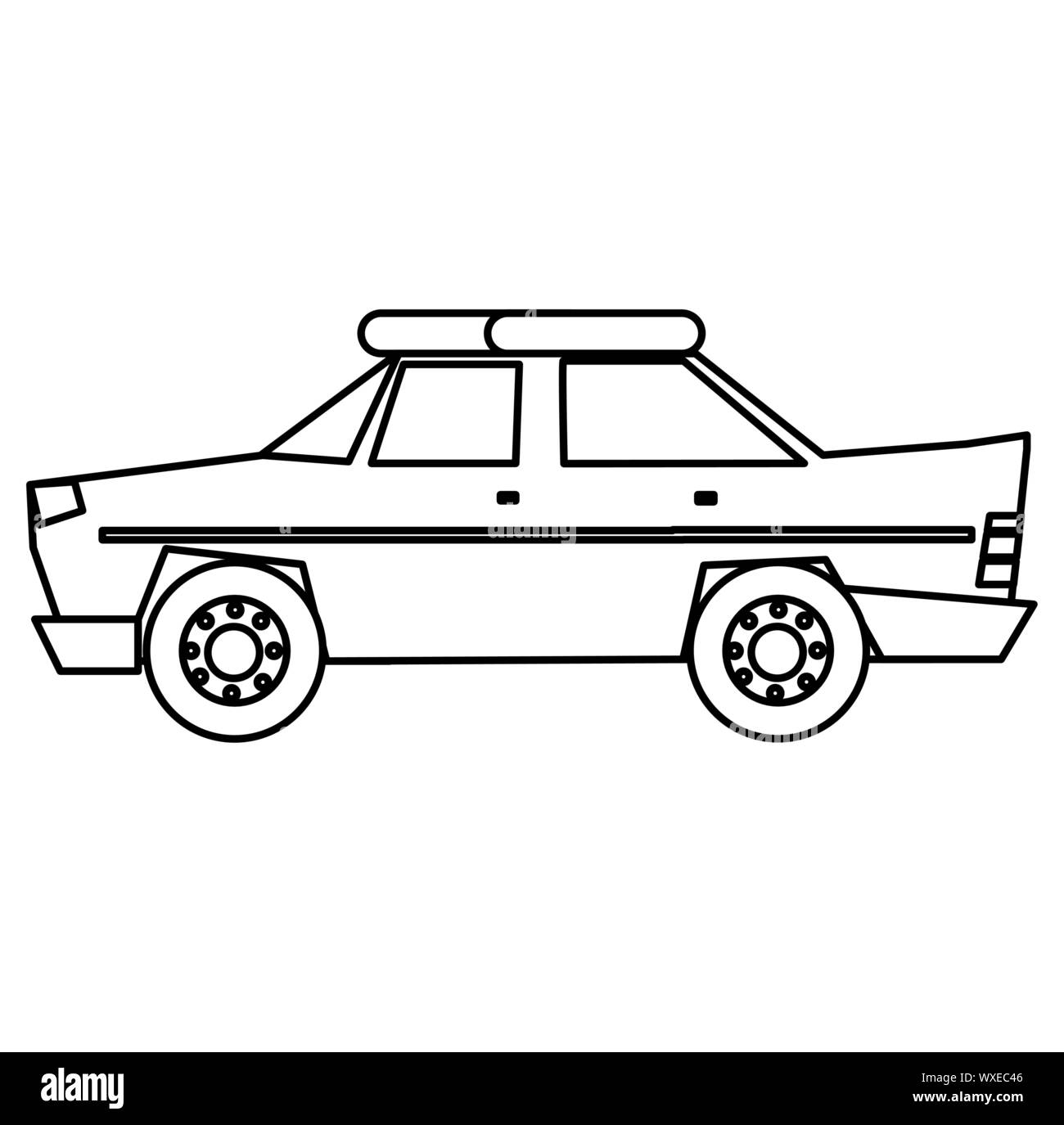 Voiture de police icône sur fond blanc, vector illustration Image ...