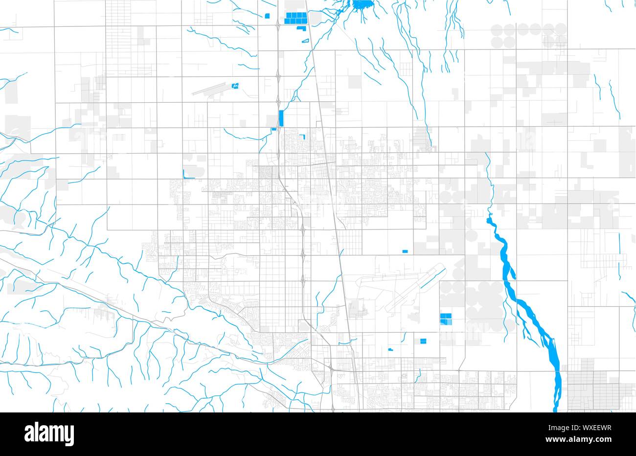 Détaillée riche région carte des vecteurs Lancaster, Californie, USA. Modèle de carte pour la décoration. Illustration de Vecteur