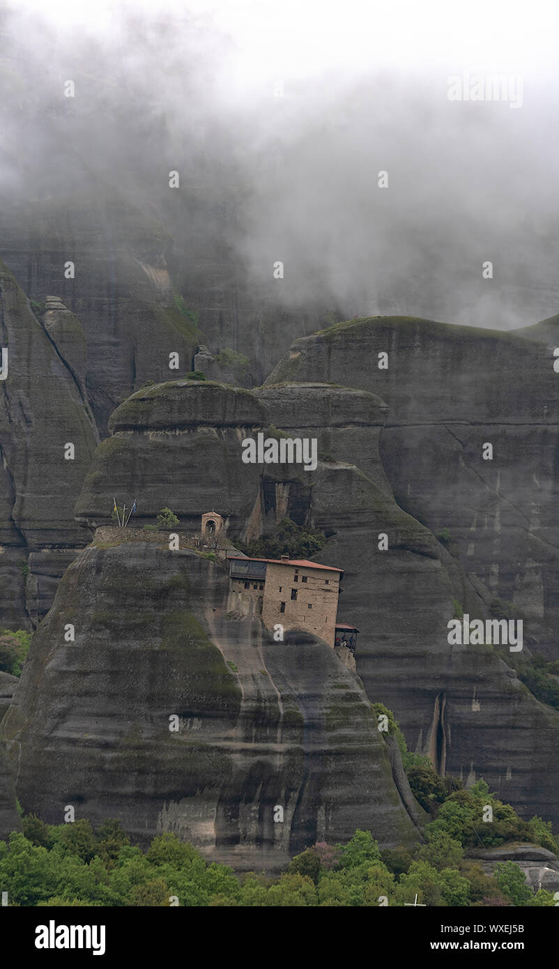 Monastère d'Agios Nikolaos Anapafsas Banque D'Images