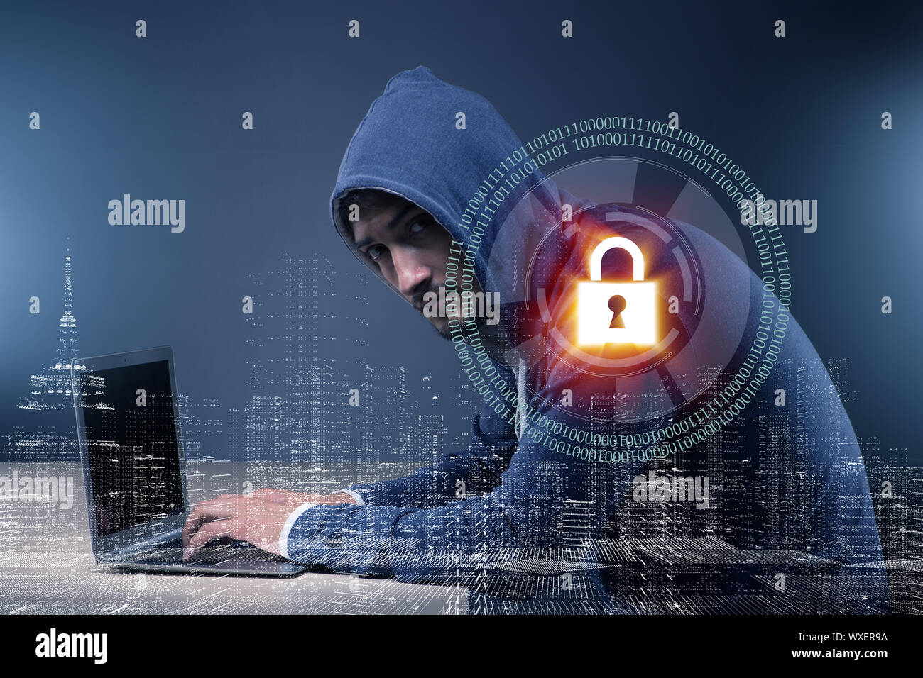 Hacker de la sécurité numérique concept Banque D'Images