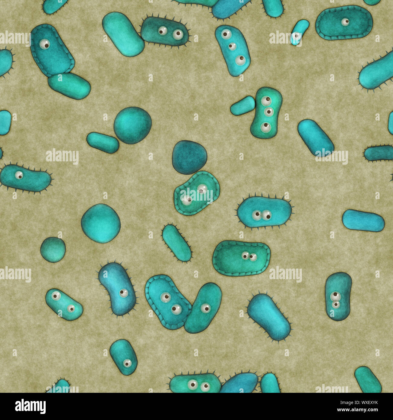 La texture des microbes drôles Banque D'Images