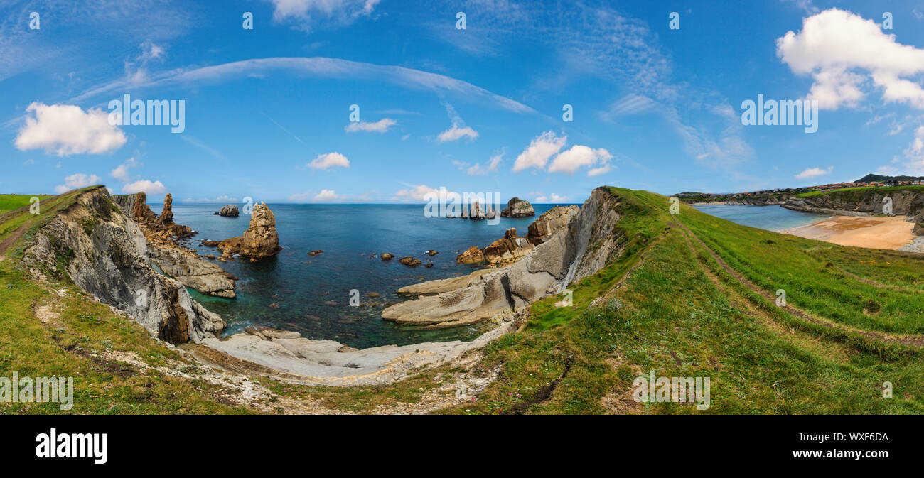 Paysage du littoral de l'océan Atlantique. Banque D'Images