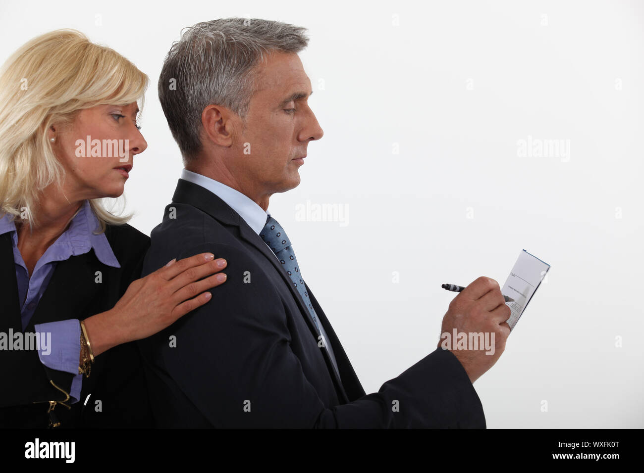 Brainstorming Business couple senior Banque D'Images