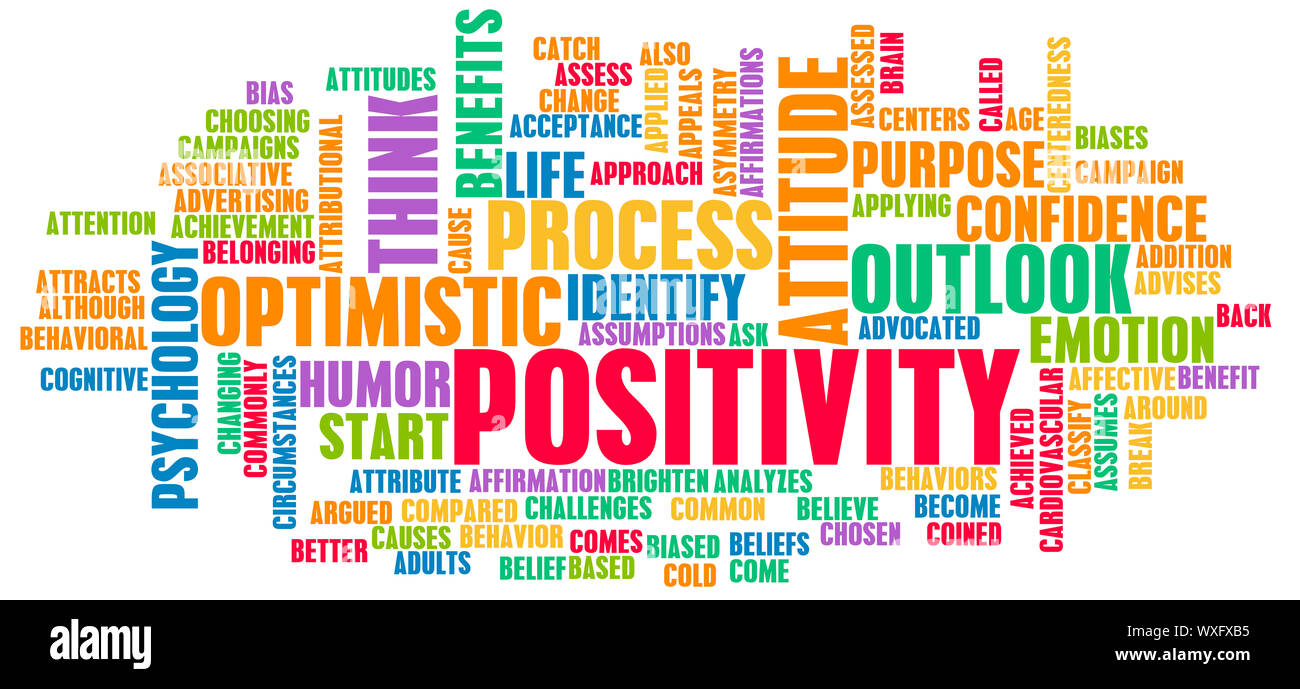 La positivité et l'Attitude positive pour une vie Banque D'Images