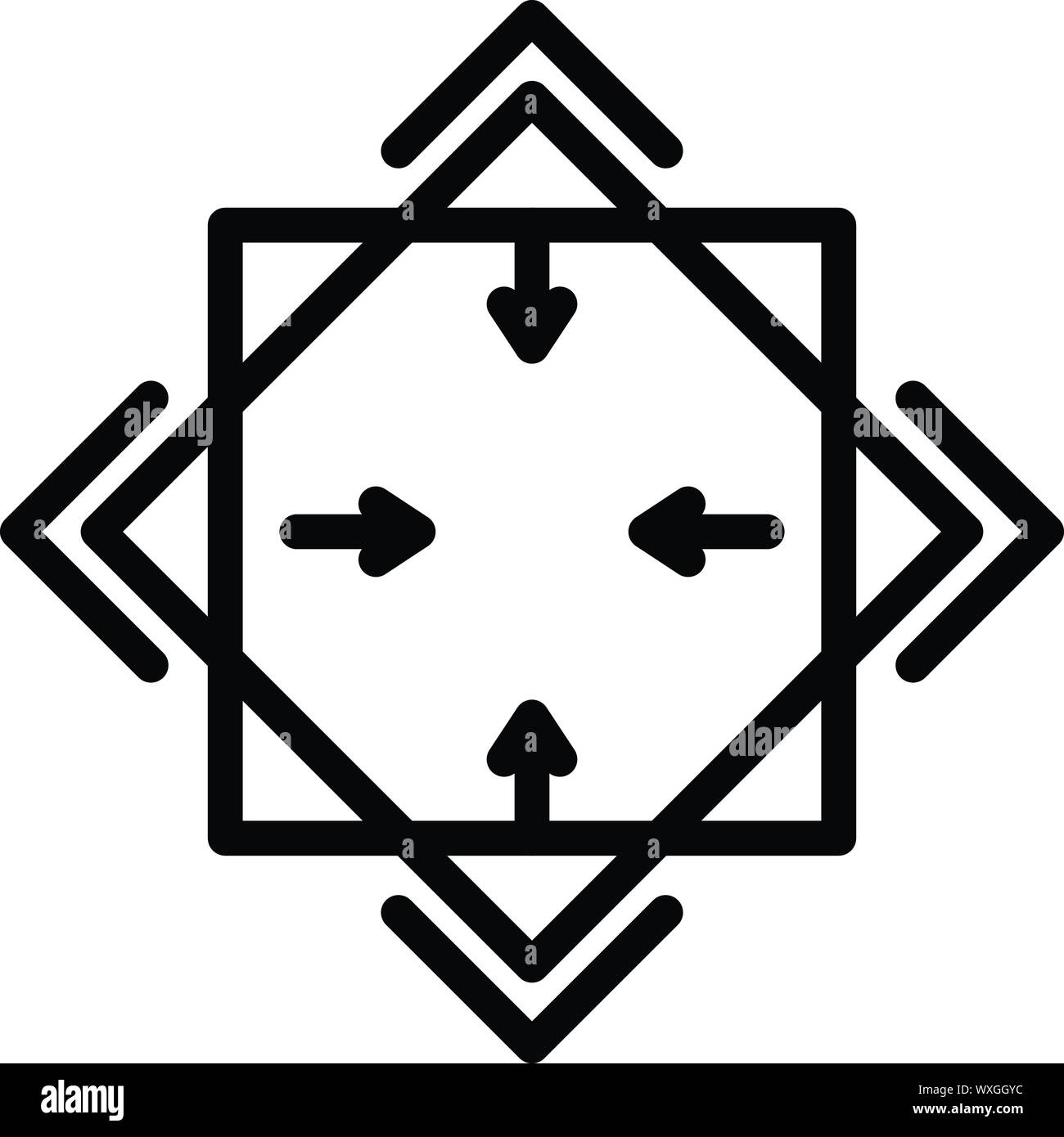 L'icône carré d'alchimie. Décrire la place de l'alchimie l'icône vecteur pour la conception web isolé sur fond blanc Illustration de Vecteur