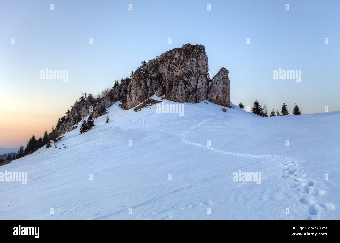 Kralova studna en hiver, Slovaquie Banque D'Images