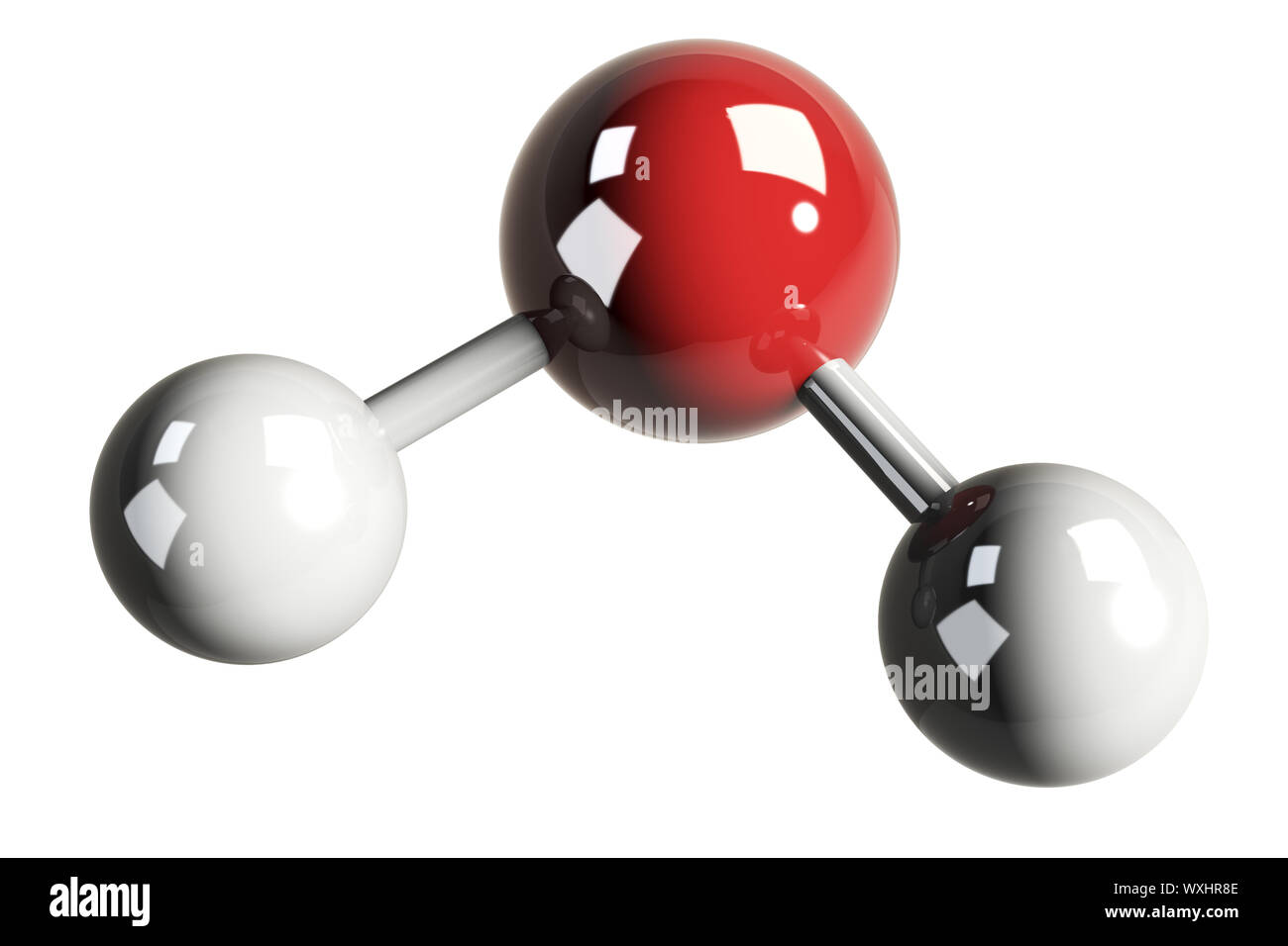 Le rendu 3D de molécules d'eau ( H2O ) isolé sur fond blanc Banque D'Images