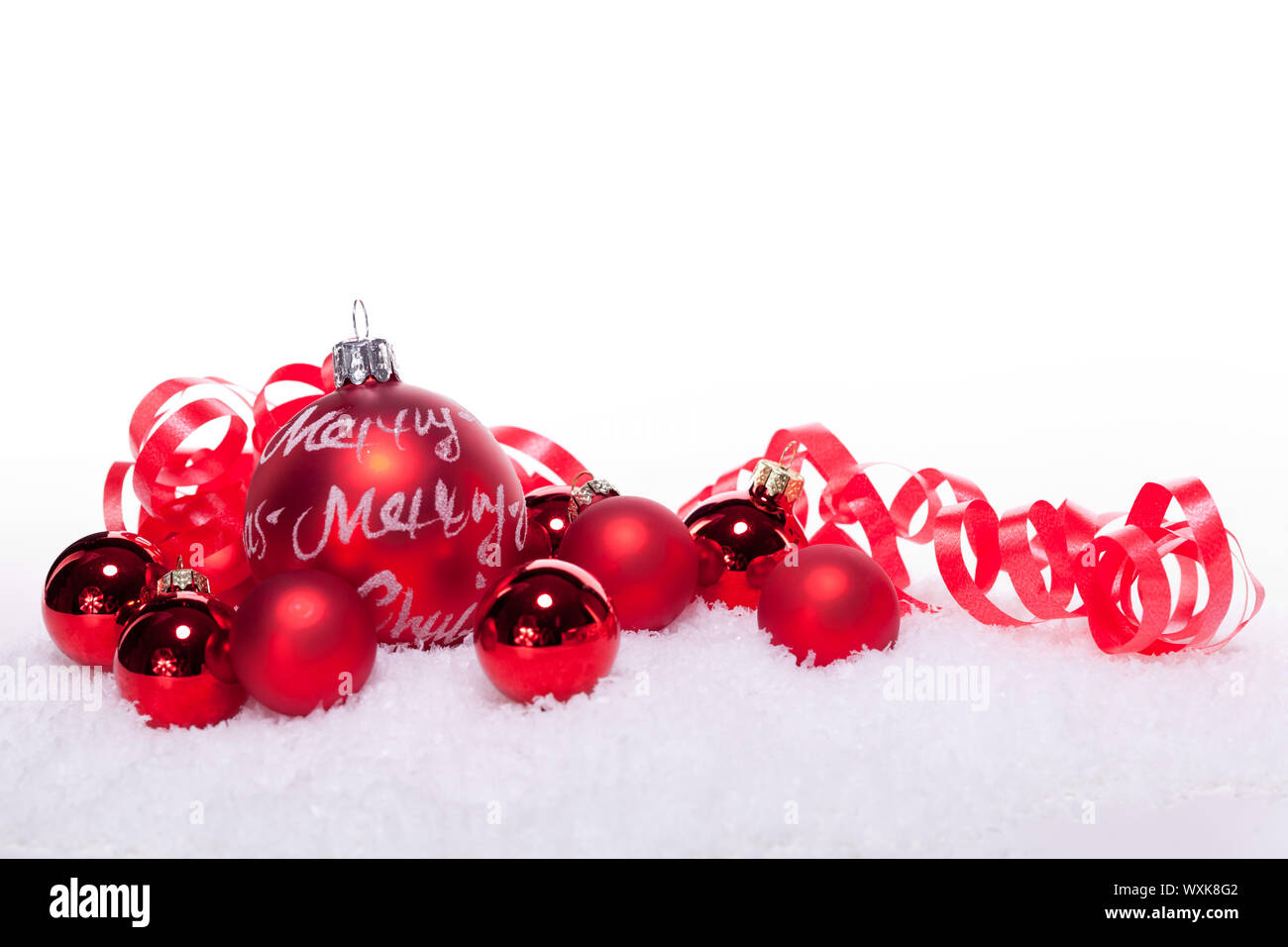 Noël Décoration fête de Noël rouge isolé Banque D'Images