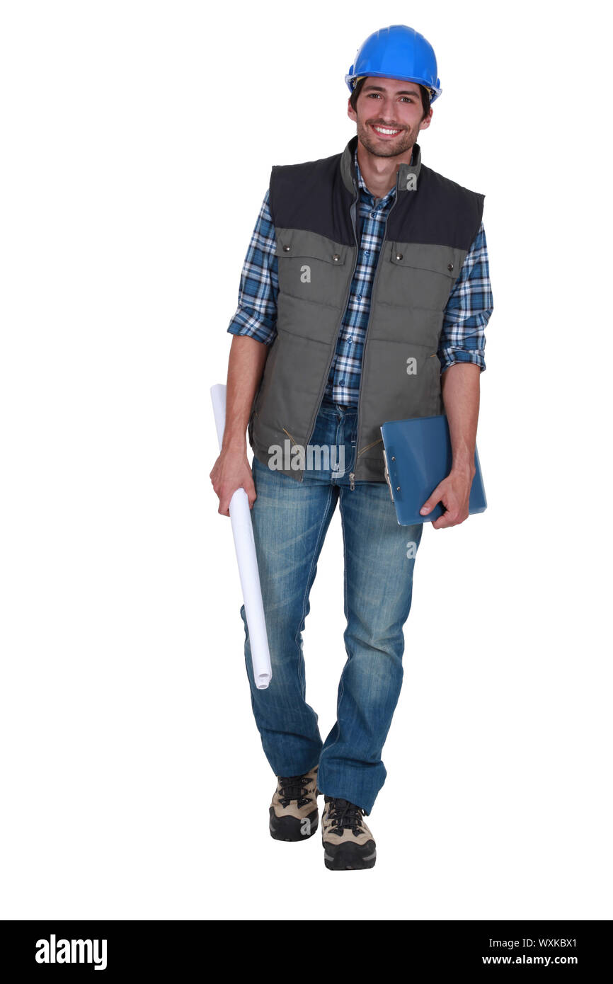 Foreman avec presse-papiers Banque D'Images