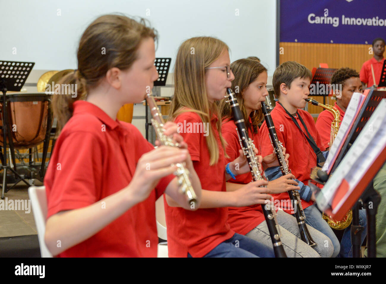 Lugano, Suisse - 13 mai 2019 : concert donné par des jeunes à Montagnola sur Suisse Banque D'Images