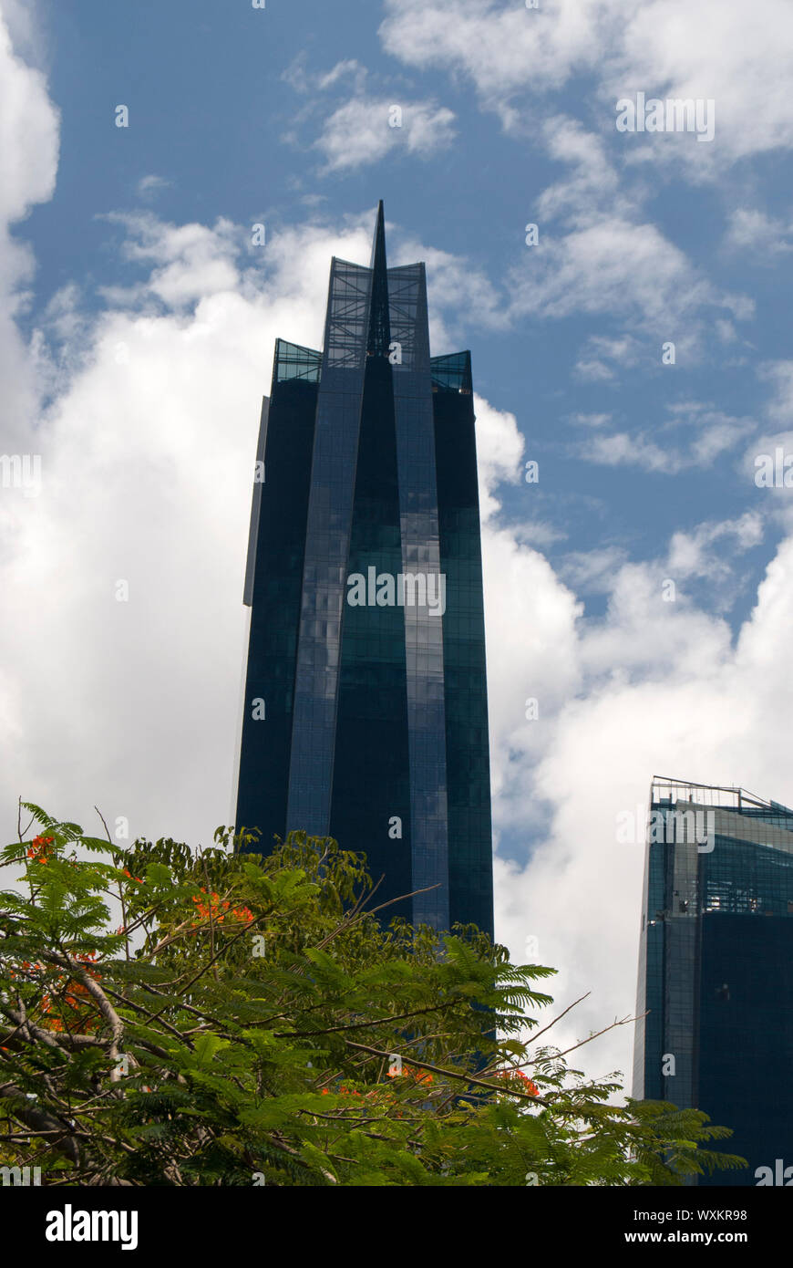 Centre d'affaires, du quartier financier de Panama City. Crystal, windows, les bâtiments de la ville de Panama. Banque D'Images