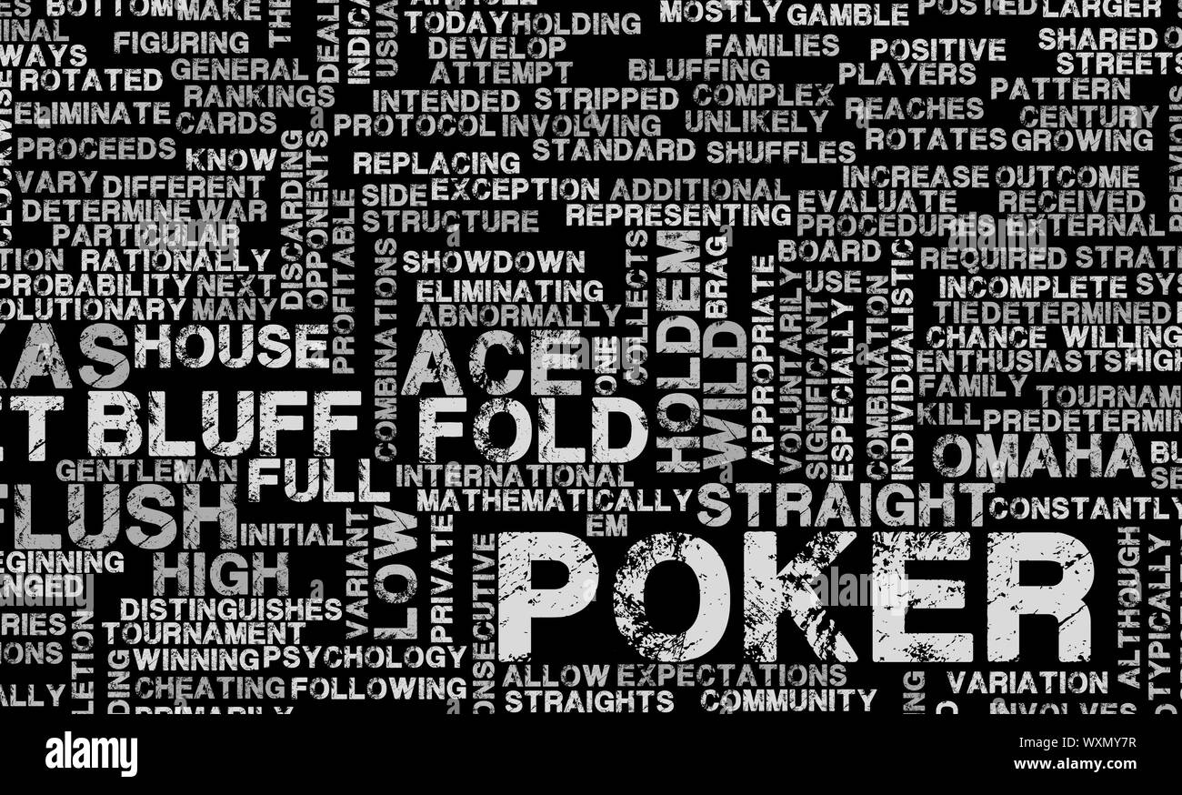 Jeu de poker Texas Hold'em et concept Banque D'Images