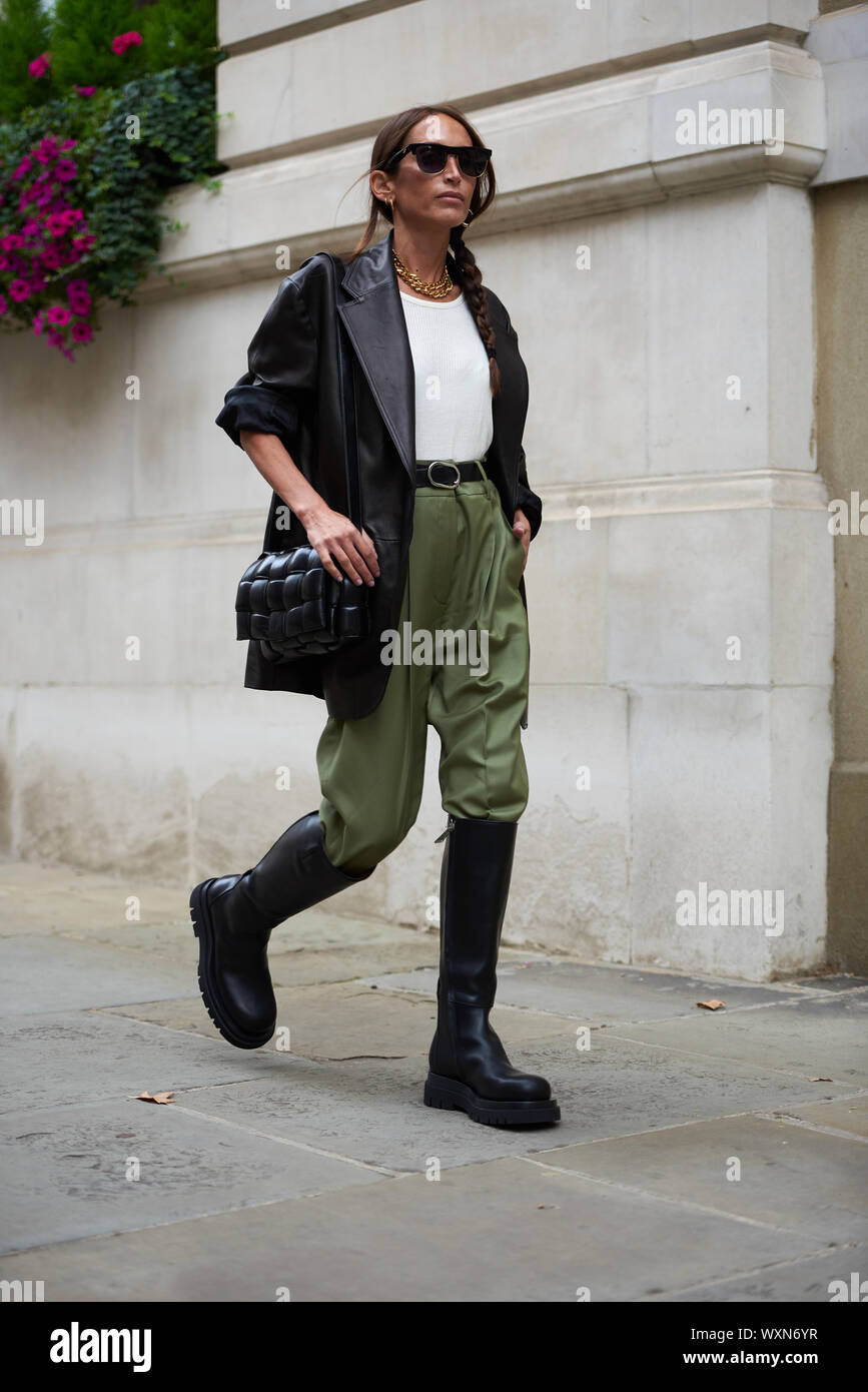Lou Lou Saison À La London Fashion Week, Street Style Banque D'Images