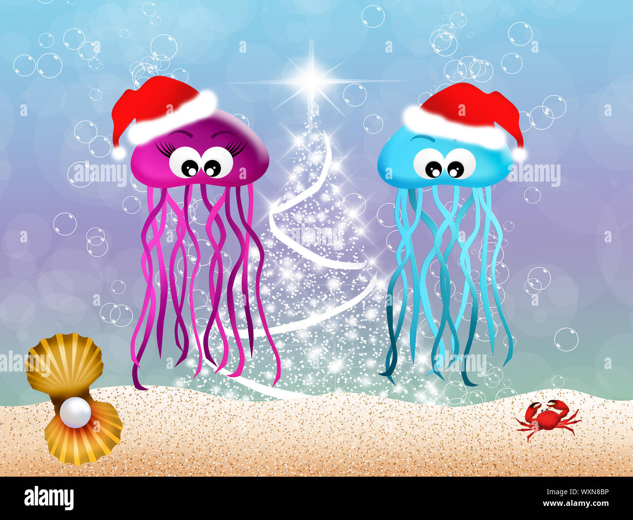 Méduses à Noël Banque D'Images