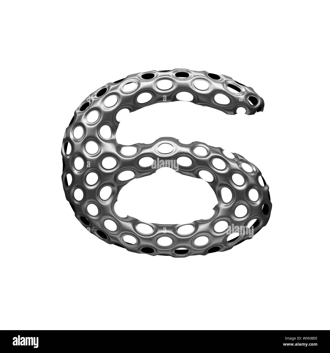 Figure métallique isolée Banque D'Images