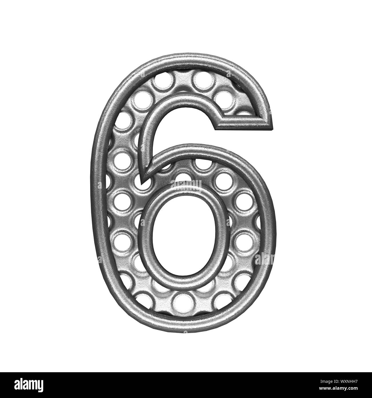 Figure métallique isolée Banque D'Images