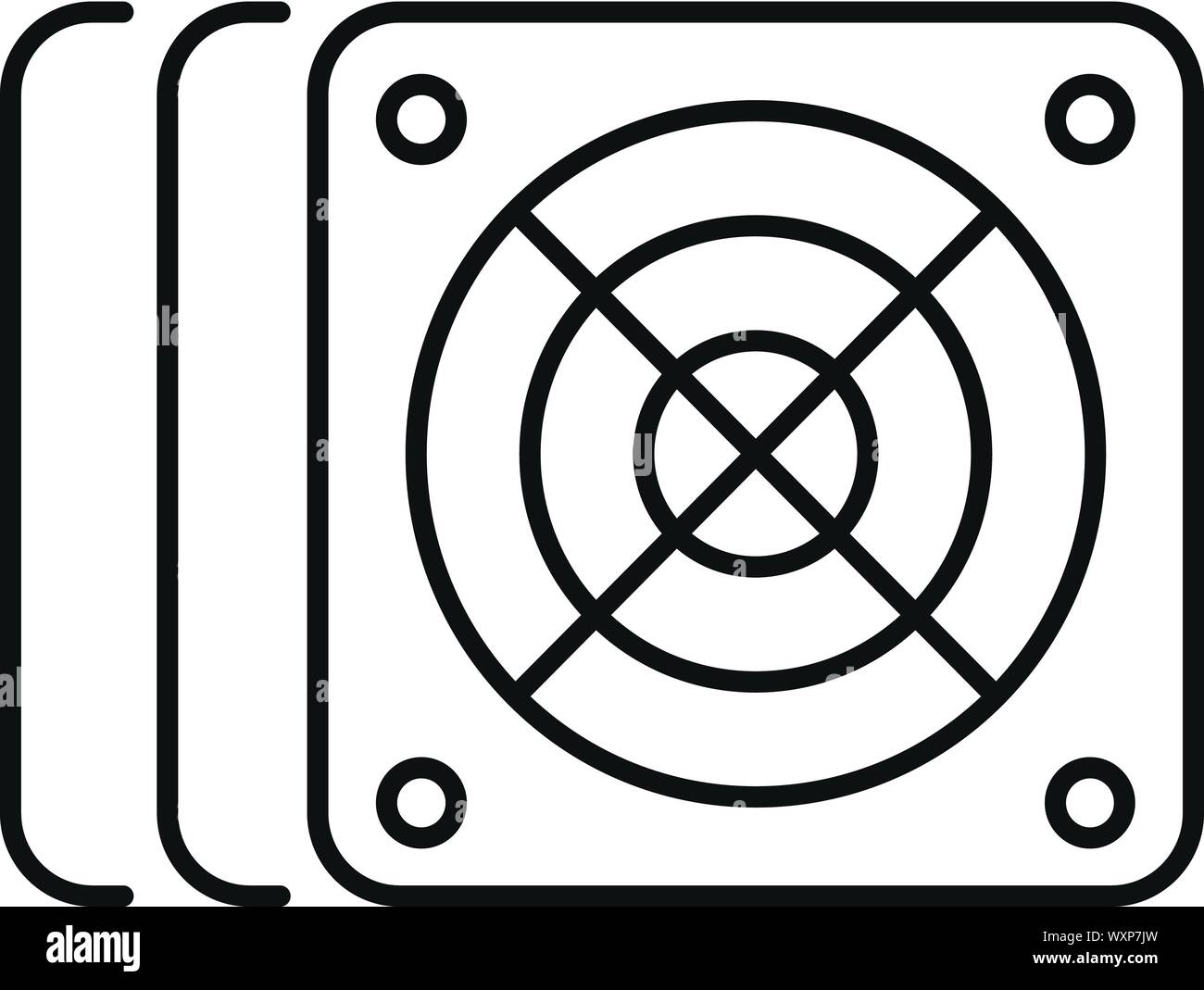 La ferme de l'exploitation minière l'icône du refroidisseur. Contours de l'exploitation minière l'icône vecteur refroidisseur ferme pour la conception web isolé sur fond blanc Illustration de Vecteur