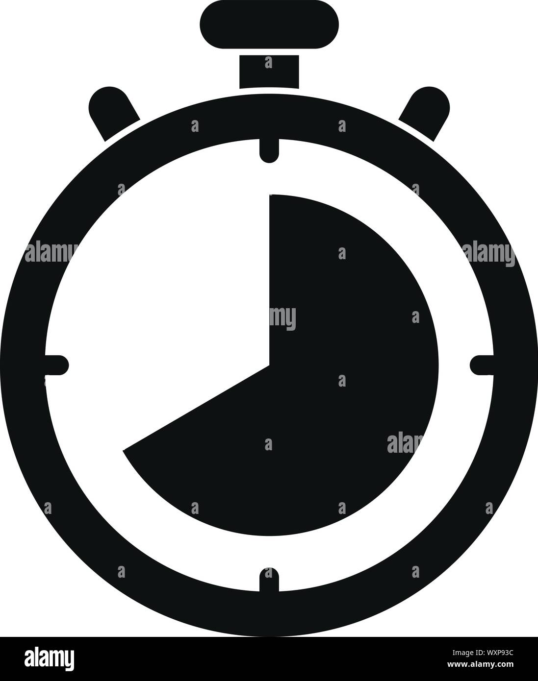 Temps au tour chronomètre icône. Simple illustration de temps au tour chronomètre icône vecteur pour la conception web isolé sur fond blanc Illustration de Vecteur